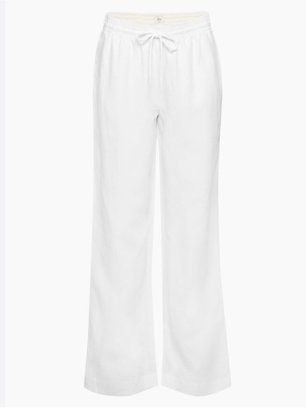 DYNAMITE WHITE WIDE LEG TROUSERS ELASTICATED WAIST OVERSIZED POCKETS SZ SMALL